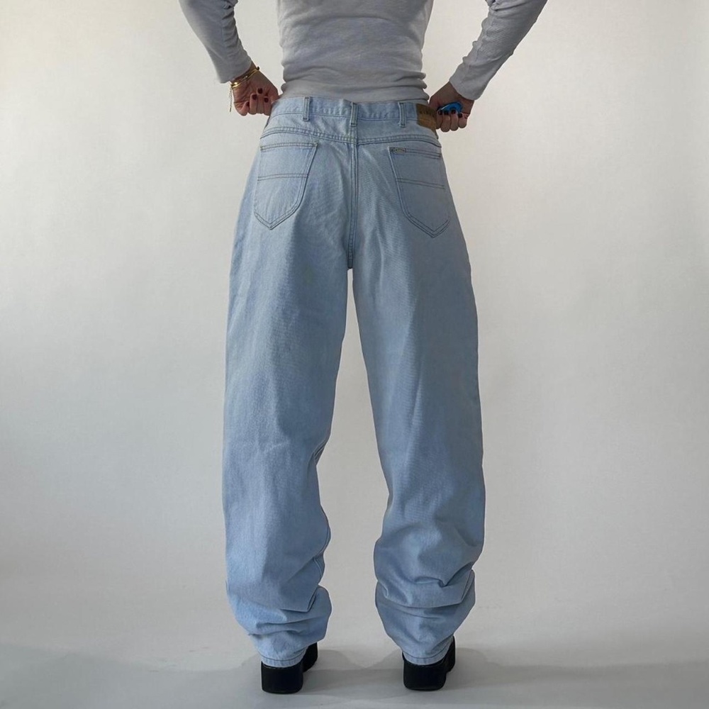 Vintage Baggy Jeans Lightwash Size 36x34 - Picture 3 of 6